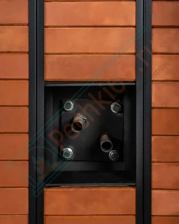 Печь для бани из нержавеющей стали № 06МКН-36 в готовой кирпичной облицовке (Тройка) до 36 м3