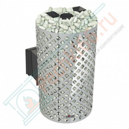 Дровяная банная печь Grill'D Violet World Steel Romb Long Window Max