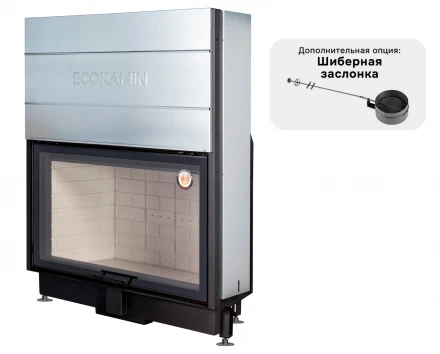 Каминная топка Вега 1200 принтинг подовое горение (Экокамин)