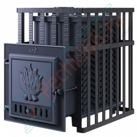 Чугунная печь для бани Гефест GFS-ЗК 45 в сетке (ТехноЛит)