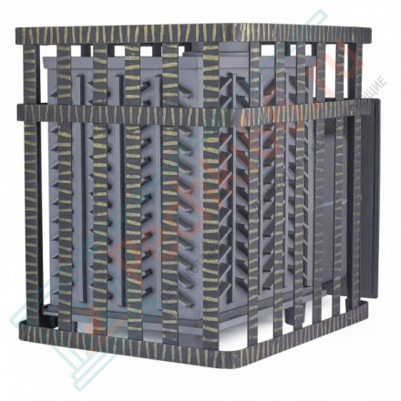 Чугунная печь для бани Гефест GFS-ЗК 45 в сетке (ТехноЛит)