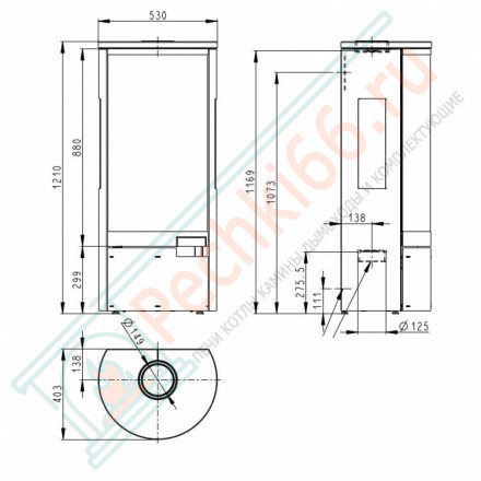Печь-камин Belo 3S камень (Romotop)