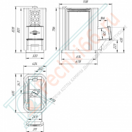 Печь для бани Сахара-24 ЛКП Профи (2.0), с парообразователем (Теплодар)