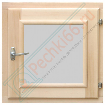 Окно для бани 300х300 мм, листв. порода, стеклопакет (DoorWood)