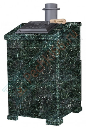 Чугунная печь для бани Комплект GFS ЗК 18 Президент 850/50 Серпентинит (ТехноЛит)