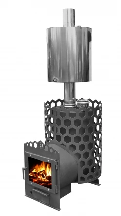 Печь для бани вертикальная Энергия 22 С панорама (БашПечи) до 22 м3