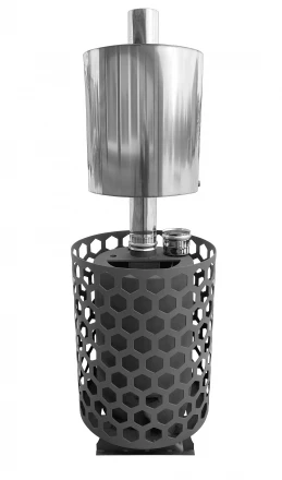 Печь для бани вертикальная Энергия 22 С панорама (БашПечи) до 22 м3