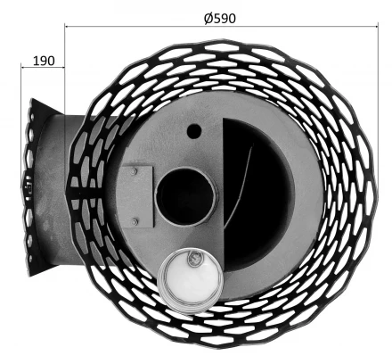 Печь для бани вертикальная Энергия 22 (БашПечи) до 22 м3