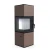 Печь-камин Quadroom, коричневая сталь (Defro-Home) 9,6кВт