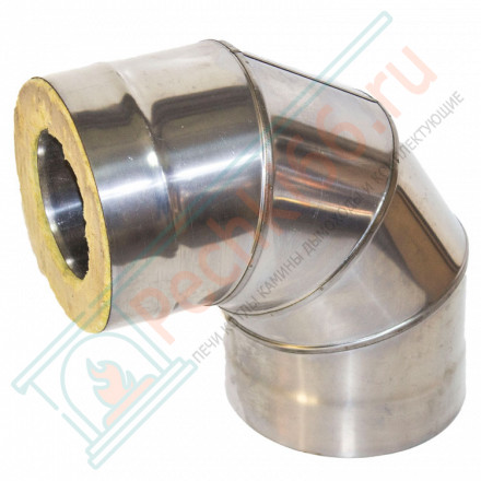 Сэндвич-отвод 90° (НЕРЖ-439/1,0-НЕРЖ-439/0,5) d-160/220 (УМК)