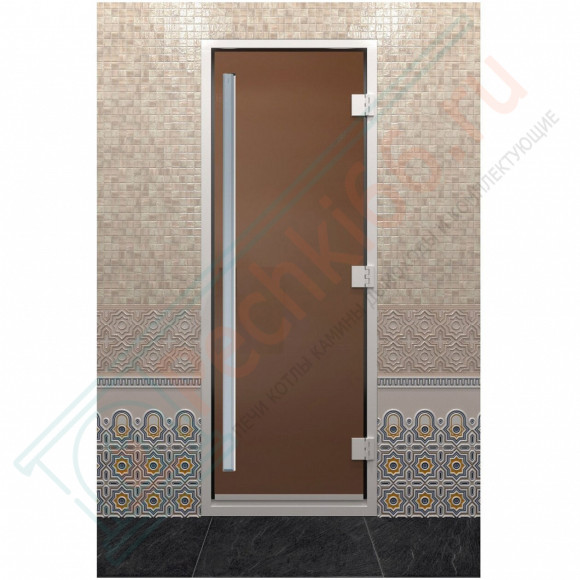 Стеклянная дверь DoorWood «Хамам Престиж Бронза матовая» 2100х800 мм в Ижевске