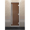 Стеклянная дверь DoorWood «Хамам Престиж Бронза матовая» 2100х800 мм
