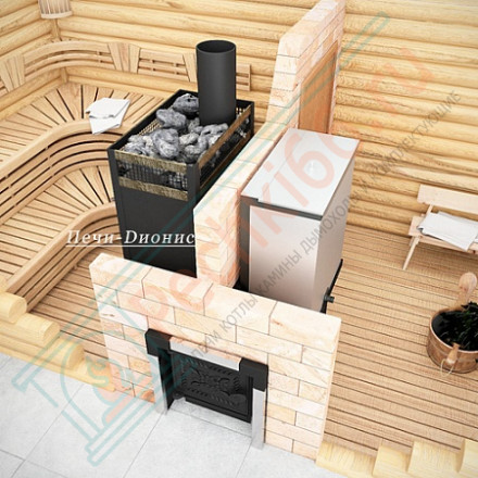 Печь банная Емельяныч - 3 Сeramic, ДТ4, под бак 60 л (Дионис)