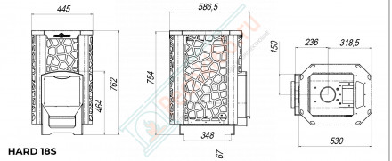 Печь для бани Hard 20S Саванна (Сталь-Мастер)