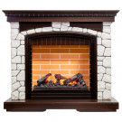 Электрический Каминокомплект Glasgow - Темный дуб/Белый (Высота 1080 мм) с очагом Cassette 600 NH Электрический Каминокомплект Glasgow - Темный дуб/Белый (Высота 1080 мм) с очагом Cassette 600 NH