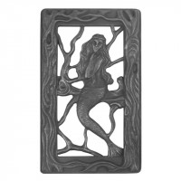 Решетка чугунная вентиляционная РВ-1А "Русалка" крашеная верхняя (Рубцовск-Литком)