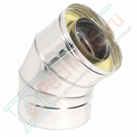 Отвод Термо 45° ОТ-Р (304-0.8/304) d-120/220 (ТиС Стандарт)