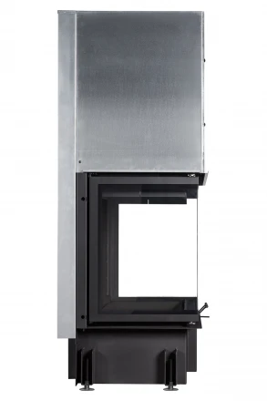 Каминная топка Дельта 1000 PВ три стекла подовое горение принтинг черный шамот (Экокамин)